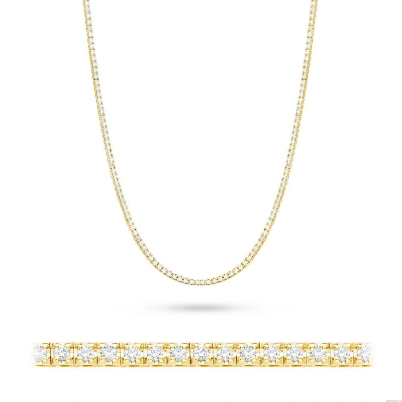 Naszyjnik N45056 z diamentami żółte złoto
