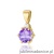 Zawieszka Z0076 Ametyst 0,50ct żółte złoto