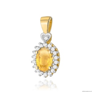 Zawieszka Z0312 Cytryn 0,60ct żółte złoto