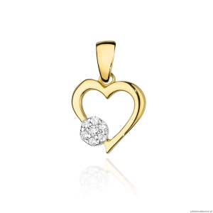 Zawieszka S021 Diament 0,0145ct żółte złoto