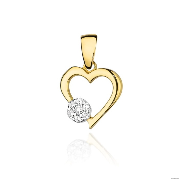 Zawieszka S021 Diament 0,0145ct żółte złoto