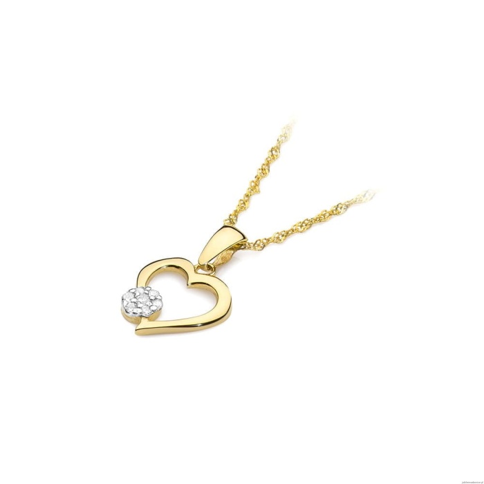 Zawieszka S021 Diament 0,0145ct żółte złoto