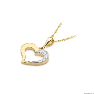 Zawieszka S023 Diament 0,02ct żółte złoto