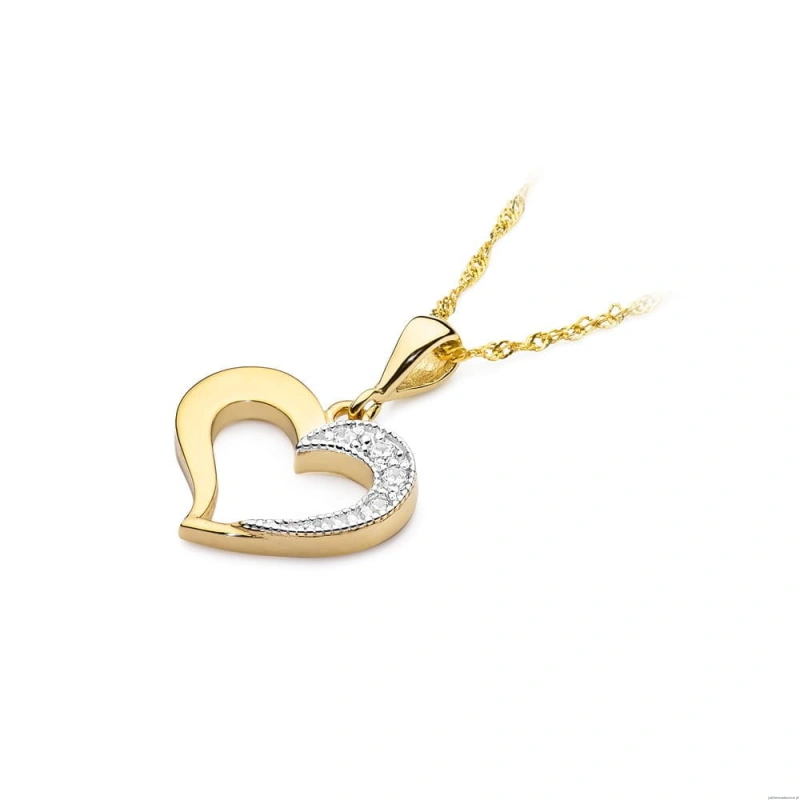 Zawieszka S023 Diament 0,02ct żółte złoto