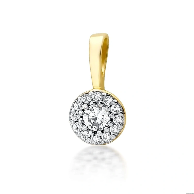 Zawieszka Z0443 Diament 0,12ct żółte złoto