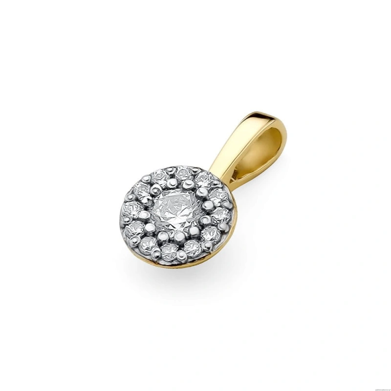 Zawieszka Z0443 Diament 0,12ct żółte złoto
