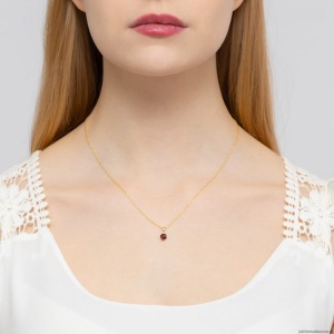 Zawieszka Z0076 Granat 0,60ct żółte złoto