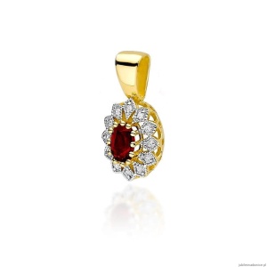 Zawieszka Z0354 Rubin 0,60ct żółte złoto