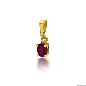 Zawieszka Z0001 Rubin 0,60ct żółte złoto