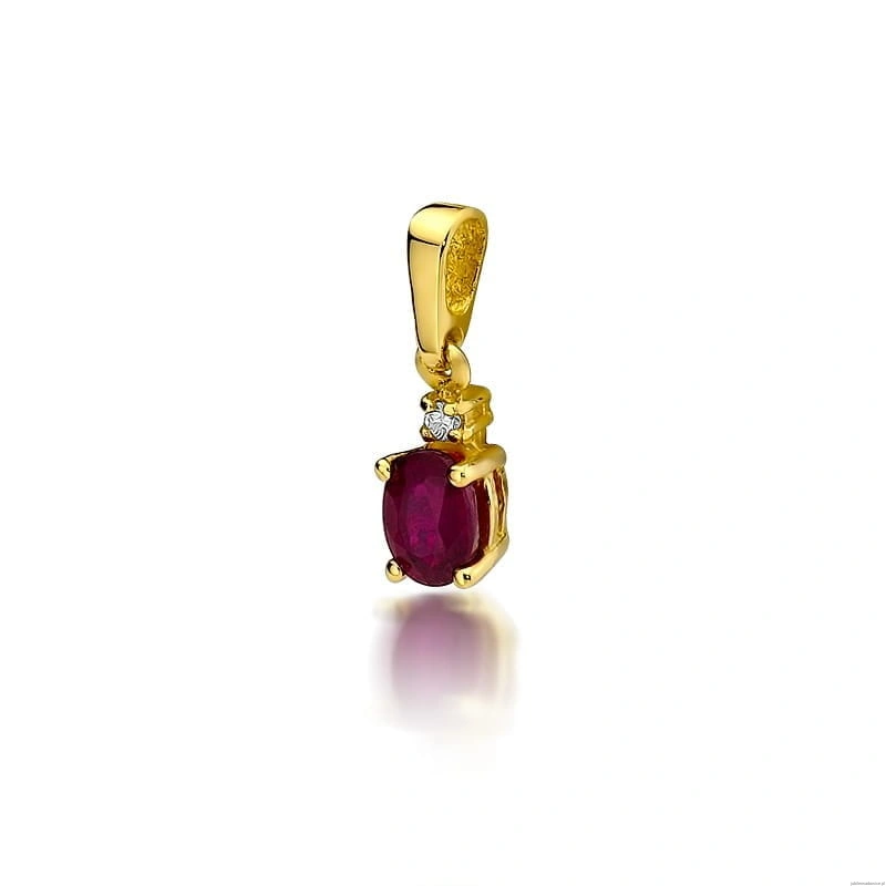 Zawieszka Z0001 Rubin 0,60ct żółte złoto