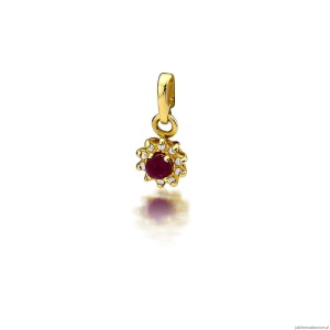 Zawieszka Z0185 Rubin 0,15ct żółte złoto