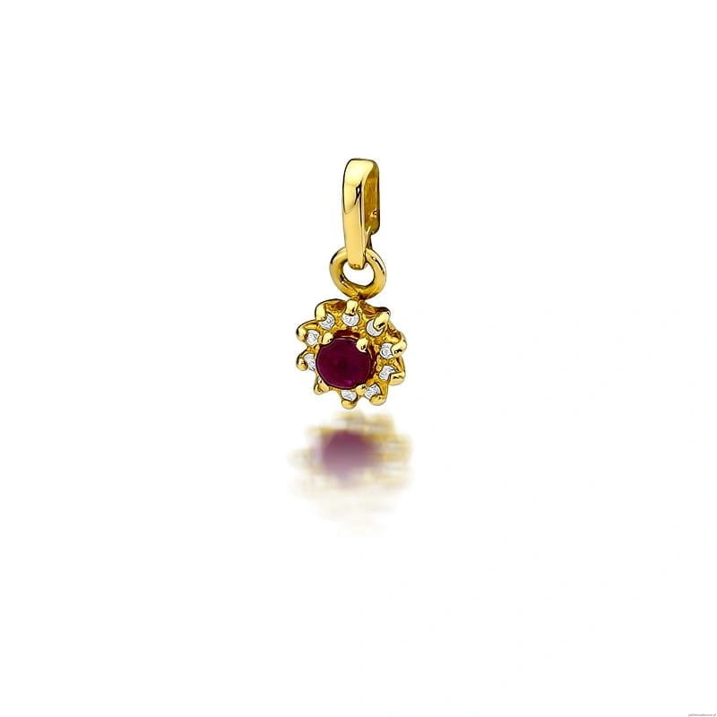 Zawieszka Z0185 Rubin 0,15ct żółte złoto