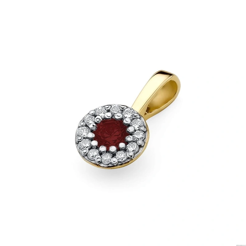 Zawieszka Z0443 Rubin 0,15ct żółte złoto