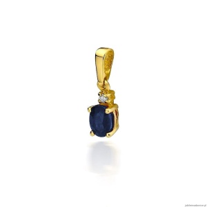 Zawieszka Z0001 Szafir 0,70ct żółte złoto