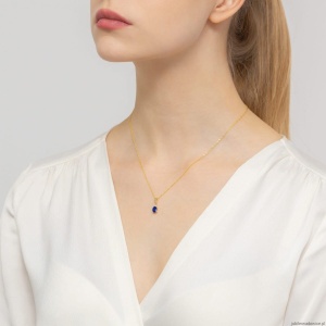 Zawieszka Z0308 Szafir 0,90ct żółte złoto