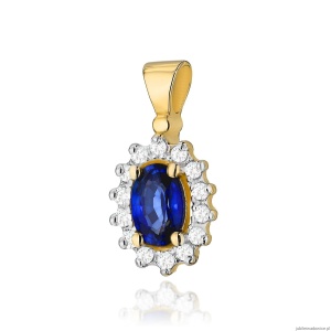 Zawieszka Z0182 Szafir 0,70ct żółte złoto