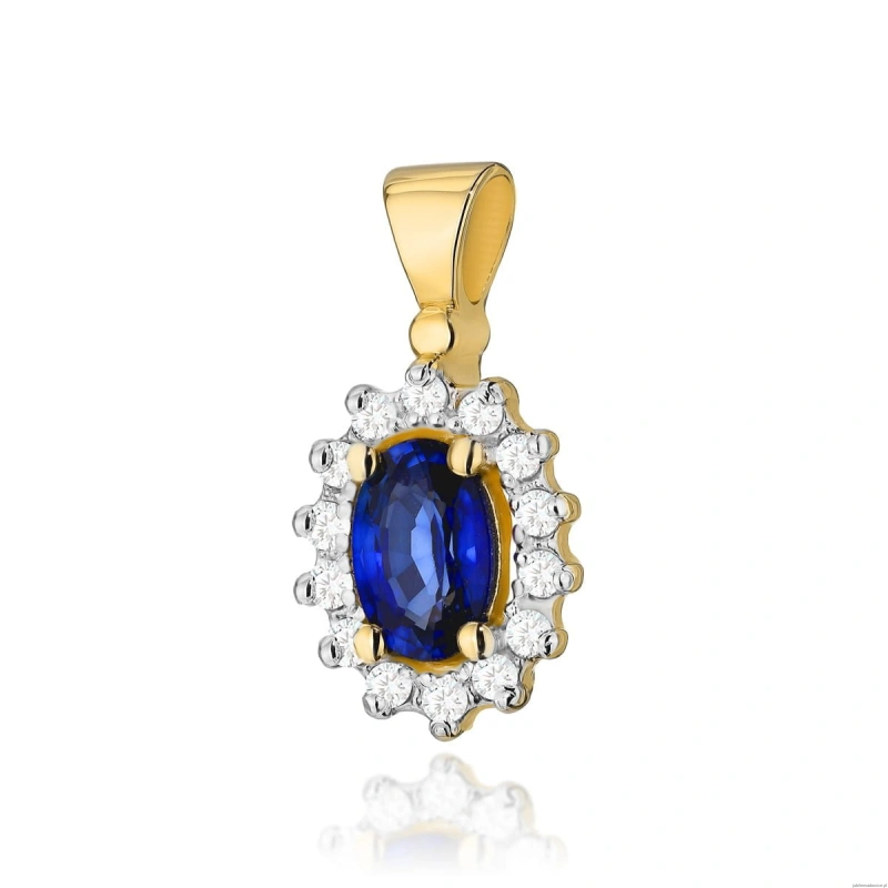 Zawieszka Z0182 Szafir 0,70ct żółte złoto