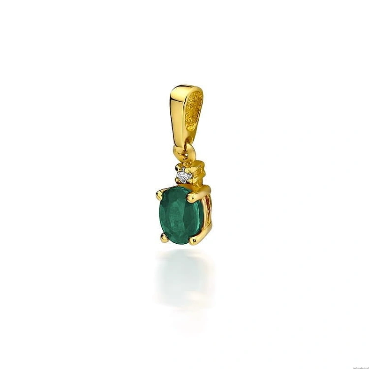 Zawieszka Z0001 Szmaragd 0,40ct żółte złoto