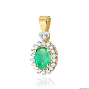 Zawieszka Z0312 Szmaragd 0,40ct żółte złoto