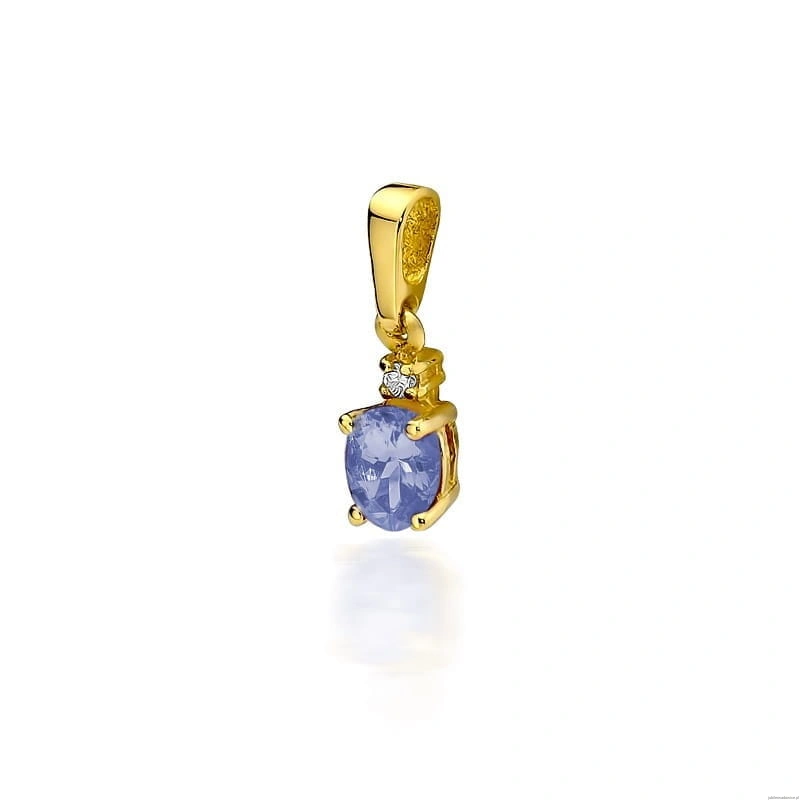 Zawieszka Z0001 Tanzanit 0,40ct żółte złoto