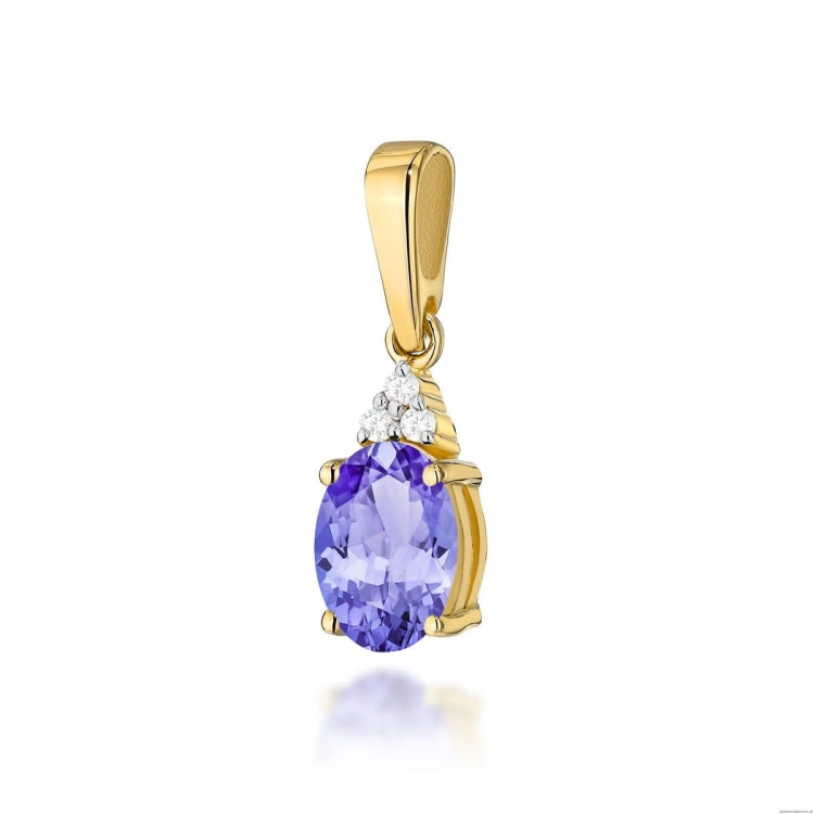 Zawieszka Z0308 Tanzanit 0,70ct żółte złoto