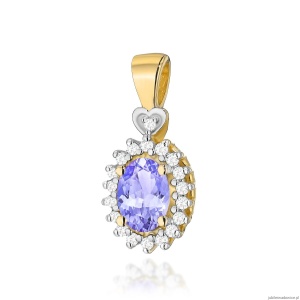 Zawieszka Z0312 Tanzanit 0,40ct żółte złoto