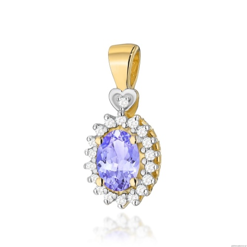 Zawieszka Z0312 Tanzanit 0,40ct żółte złoto