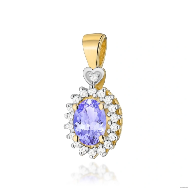 Zawieszka Z0312 Tanzanit 0,40ct żółte złoto