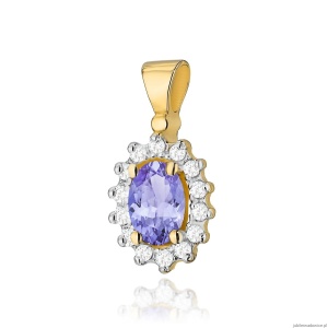 Zawieszka Z0182 Tanzanit 0,40ct żółte złoto