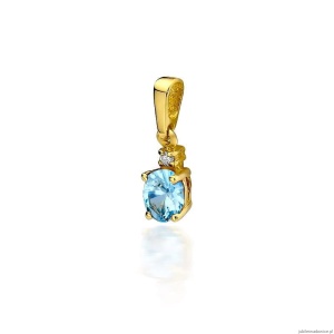 Zawieszka Z0001 Topaz 0,50ct żółte złoto