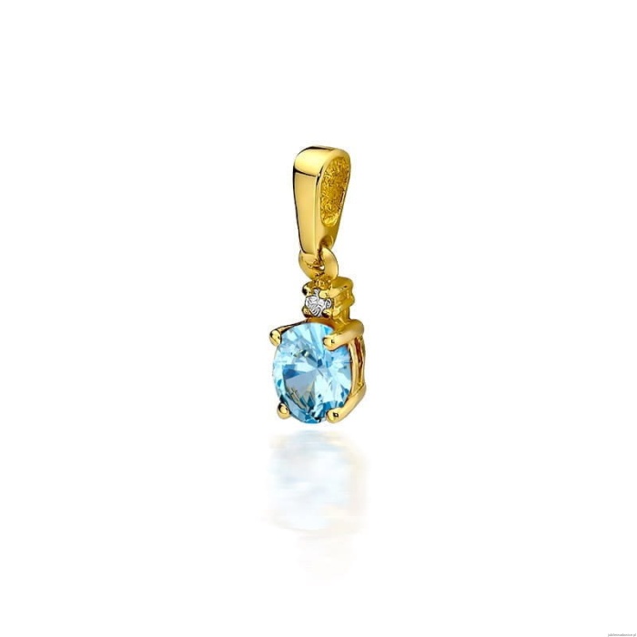 Zawieszka Z0001 Topaz 0,50ct żółte złoto
