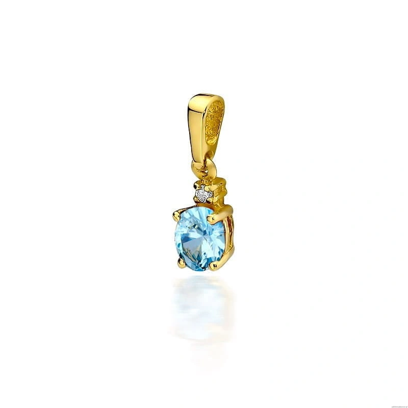 Zawieszka Z0001 Topaz 0,50ct żółte złoto