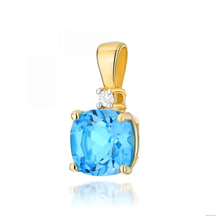 Zawieszka Z003 Topaz 1,10ct żółte złoto
