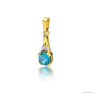 Zawieszka Z0040 Topaz 1,10ct żółte złoto