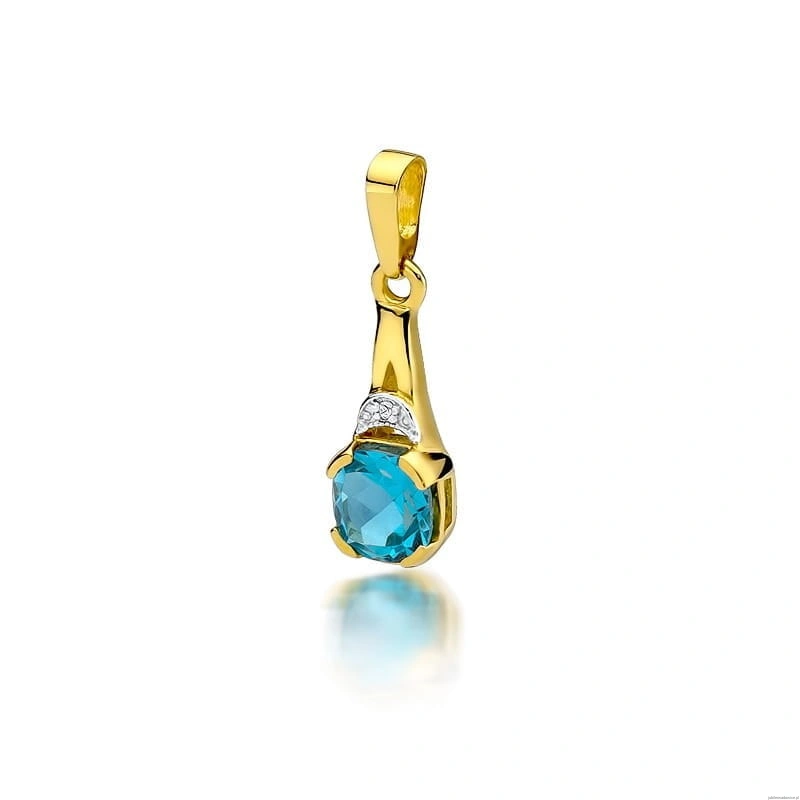 Zawieszka Z0040 Topaz 1,10ct żółte złoto