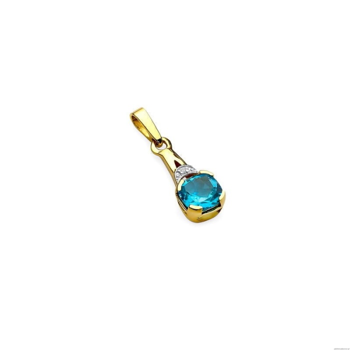 Zawieszka Z0040 Topaz 1,10ct żółte złoto