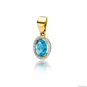 Zawieszka Z0080 Topaz 1,70ct żółte złoto