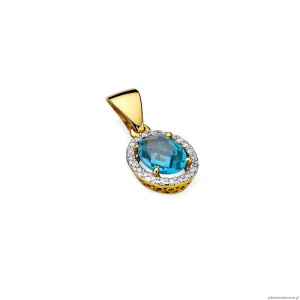 Zawieszka Z0080 Topaz 1,70ct żółte złoto