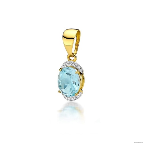 Zawieszka Z0150 Topaz 3,00ct żółte złoto