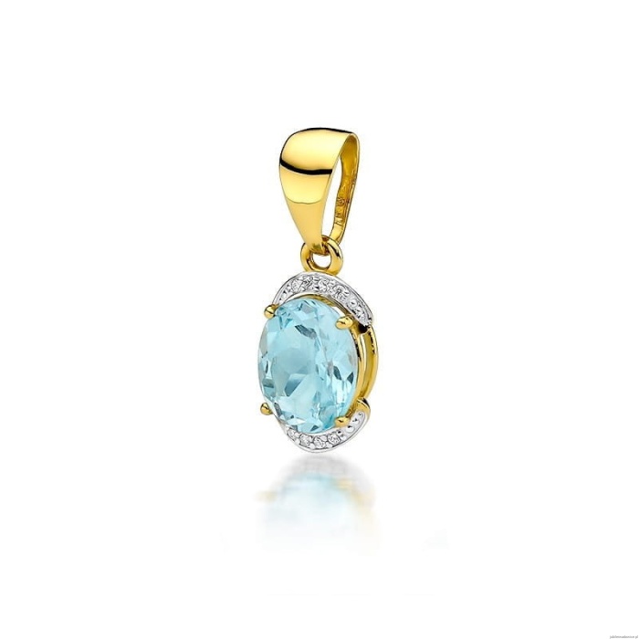 Zawieszka Z0150 Topaz 3,00ct żółte złoto
