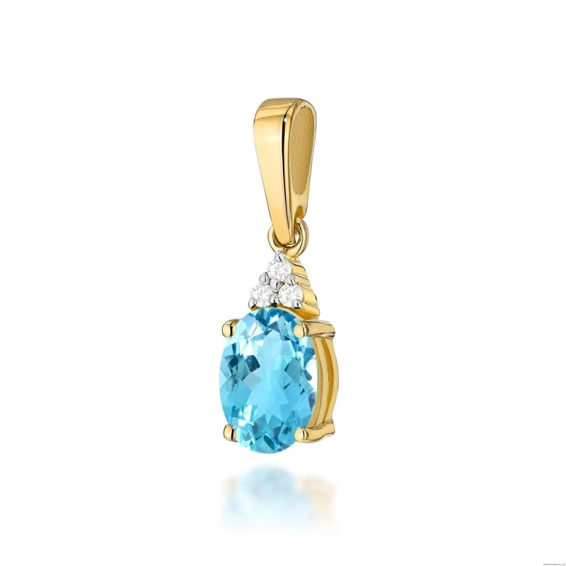 Zawieszka Z0308 Topaz 0,90ct żółte złoto