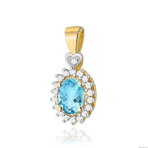 Zawieszka Z0312 Topaz 0,50ct żółte złoto