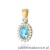 Zawieszka Z0312 Topaz 0,50ct żółte złoto