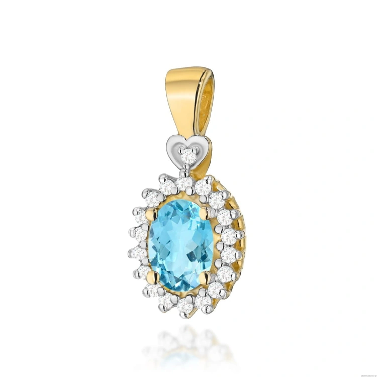 Zawieszka Z0312 Topaz 0,50ct żółte złoto