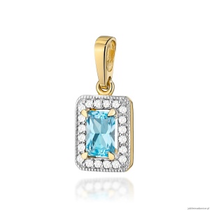 Zawieszka Z0422 Topaz 0,65ct żółte złoto