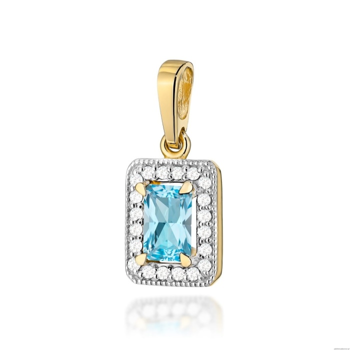 Zawieszka Z0422 Topaz 0,65ct żółte złoto