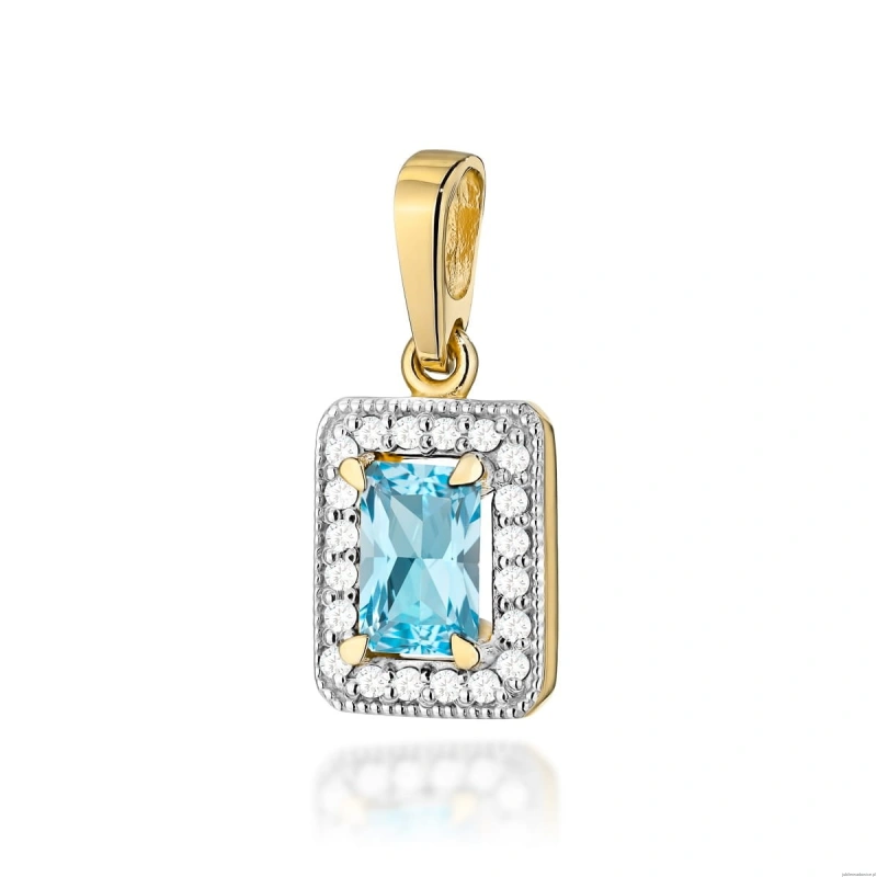 Zawieszka Z0422 Topaz 0,65ct żółte złoto