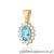 Zawieszka Z0182 Topaz 0,50ct żółte złoto
