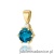Zawieszka Z0076 Topaz London Blue 0,50ct żółte złoto