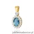 Zawieszka Z0312 Topaz London Blue 0,50ct żółte złoto